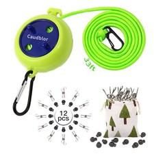 Portable Travel Clothesline Cord Adjustable 33ft Camping Clothes line Laundry...