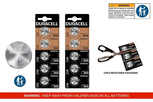 Duracell CR2032 DL2032 ECR 2032 Lithium Batteries 3v - Picture 5 of 8