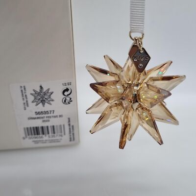 Swarovski Weihnachtsstern 2023 3D Gold Festive Christmas Ornament Star 3  5653577 | eBay