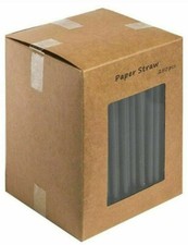 Cocktail Sip Short Straws Paper 250 x Black 5.5" Biodegradable Compostable 6mm