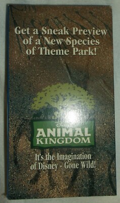 WALT DISNEY WORLD ANIMAL KINGDOM VHS VIDEO CASSETTE TAPE FILM COLLECTOR