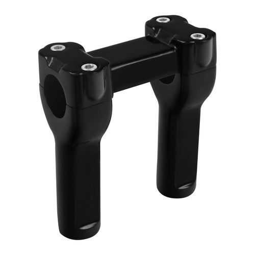 Vivid Black 4" Handlebar Risers Fit For Harley Heritage Softail Fatboy 1.25" Bar - Picture 1 of 11