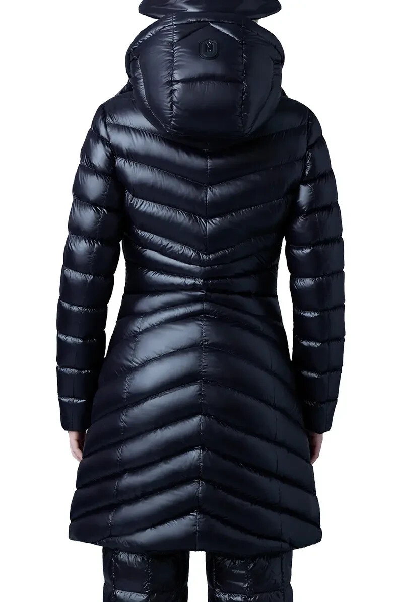 NWT MACKAGE Women's Camea Long Down Puffer Jacket Black Size S/POrig