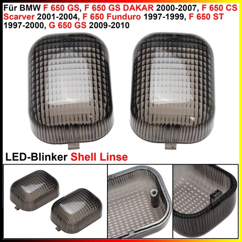 Für BMW F650GS DAKAR/Scarver, F650 Funduro/ST, G650GS - LED-Blinker Shell Linse