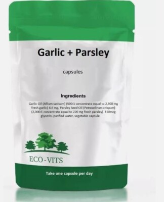 Knoblauch + Petersilie Kapseln - Herzgesundheit, Verdauungsunterstützung & natürliche Entgiftung