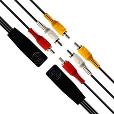 3RCA to RJ45 Extension Cable, RJ45 Female to 3 RCA Male Red White Analog Ster...