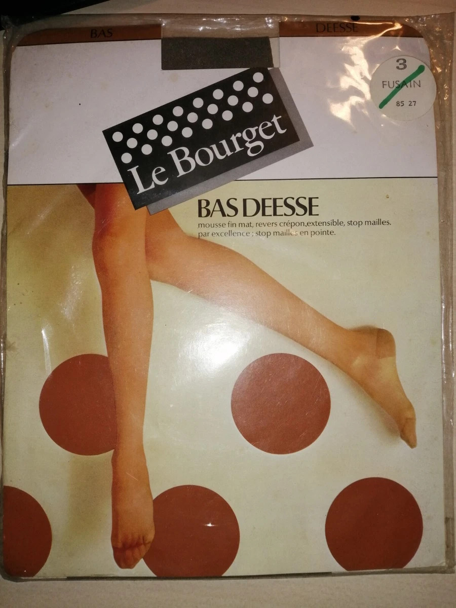 Paire De Bas Mousse Noirs Punch - Taille 4 - Vintage - Semi-translucides