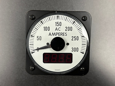 Yokogawa Meter 123131LSRX Ammeter Panel Meter 0-300 Amp LED Display 0-5A Input