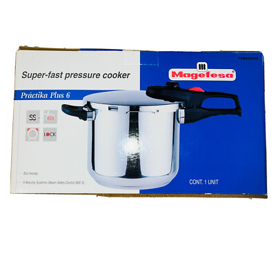 MAGEFESA PRACTIKA 6 Super-Fast Pressure Cooker 18/10 Stainless Steel 6.3 Qts