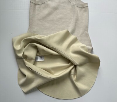 Burberry Saadia Silk/Wool Women's Oatmeal Sleeveless Dress M