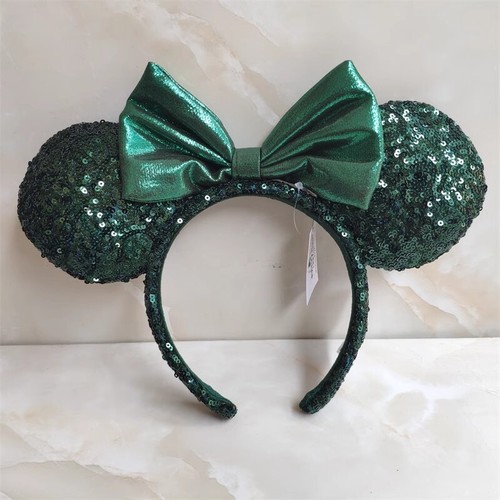 Disney Parks Edition Minnie Mouse Ears Emerald Green Sequins Headband 2022 - Picture 6 of 6