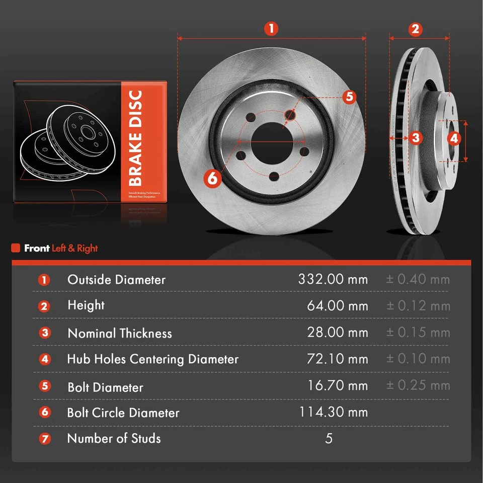 New Disc Brake Rotor for Dodge Nitro 2008 2009-2011 Jeep Liberty 2008-2012 Front - image 2 of 4