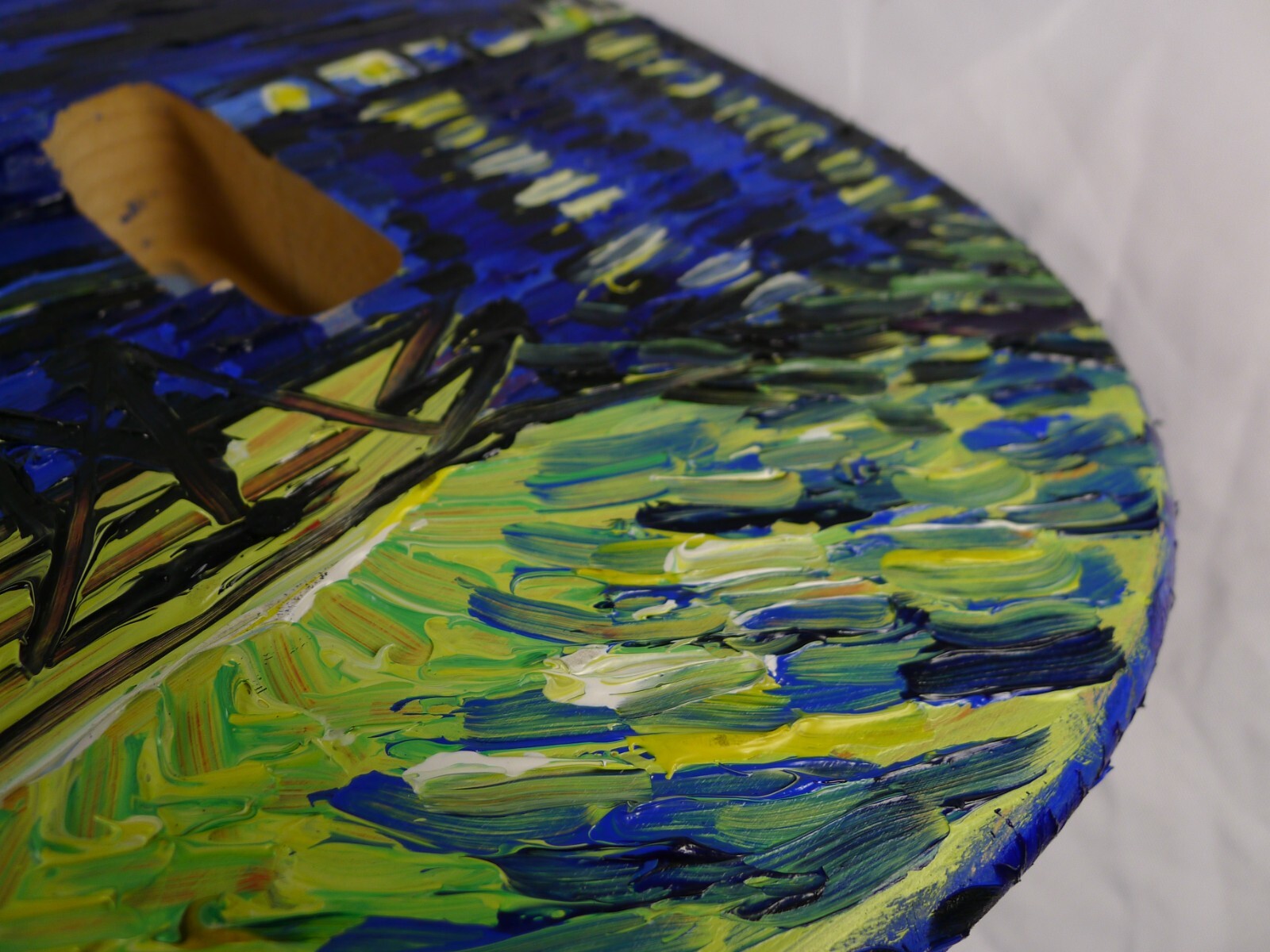 Strat Body 2pcs North American Alder HSS Hand Acrylic Oil Painting ≦3.52Ibs