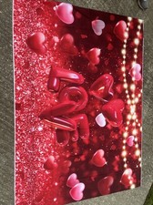 Love fabric Valentine s Day backdrop 5x7