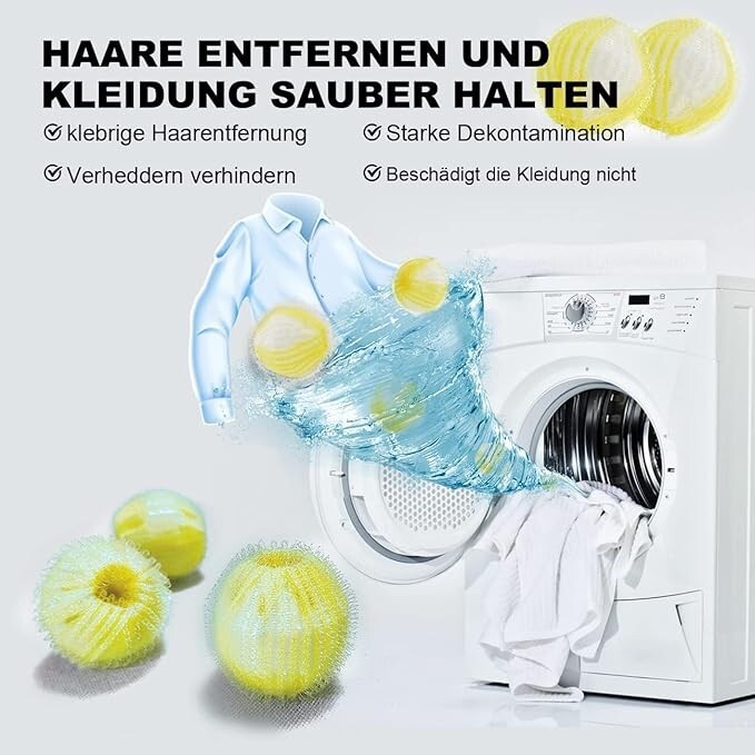 12 Stücke Tierhaarentferner Waschmaschine,Tierhaarentferner für Die Wäsche,Fusse
