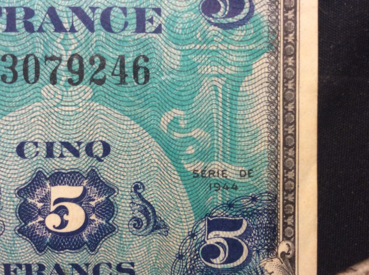 1944 FRANCE 5 FRANCS,WWII,MILTARY CURRENCY,BU,**RARE**GEM | eBay
