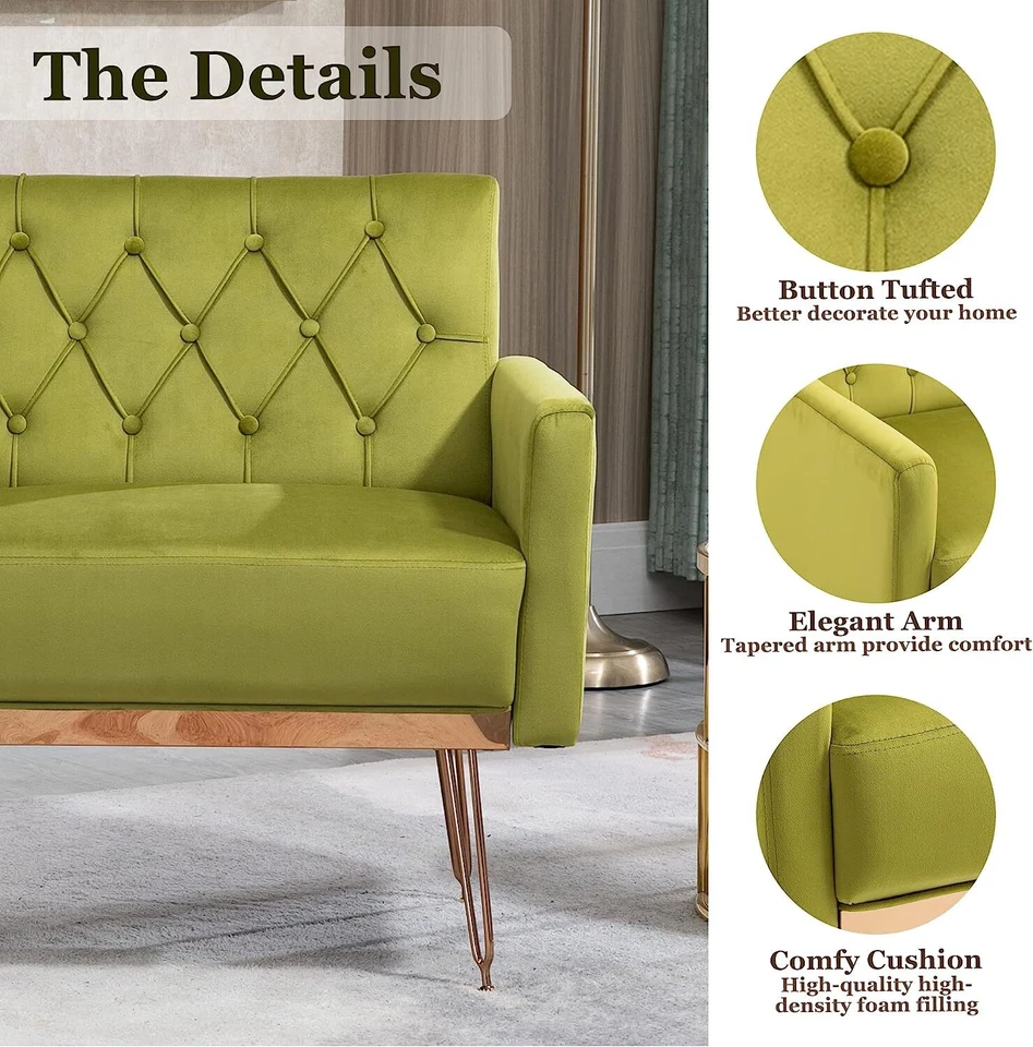 Accent Armchair Club Chair Upholstered Barrel Chair Leisure Single Sofa Couches - Image 4 of 4