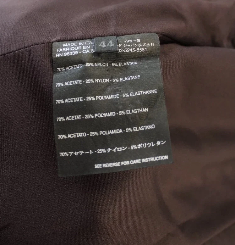 BNWT Women  PRADA  Dark Maroon Collared Stretch Fitted Jacket Size UK 12 EU 44 - Image 4 of 4