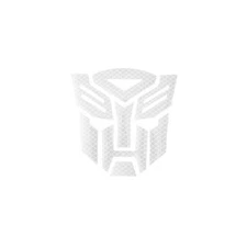 White Transformers Autobot Decal Car Body Side Fender Trunk Reflective Sticker