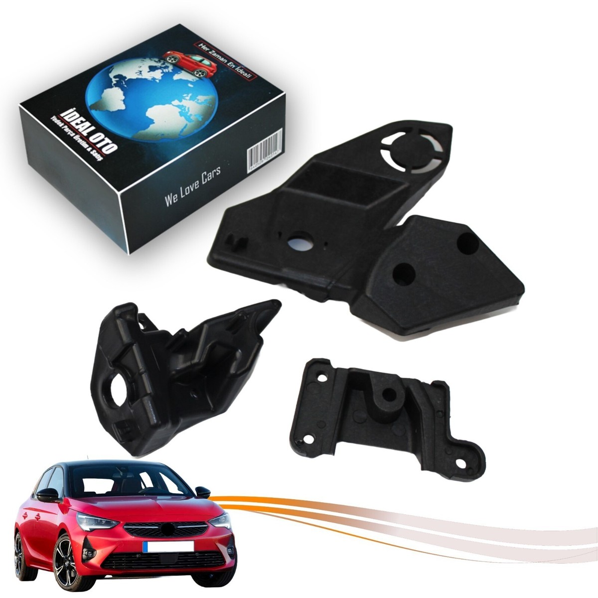 Left Headlight Holder Plastic Repair Set For Opel Corsa F 2019