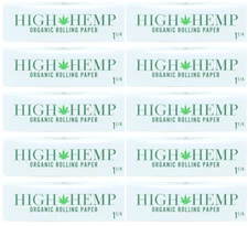 10x High Hemp 1 1/4 Rolling Papers 32Lvs 10 Packs *USA Fast Shipped!