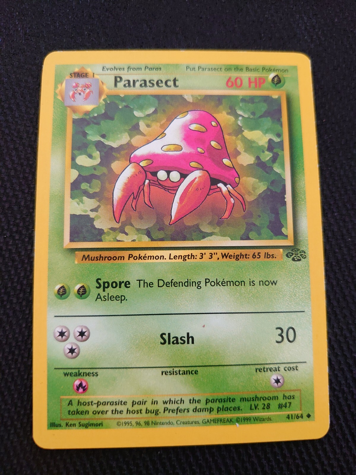 Pokémon TCG Parasect Jungle 41/64 Regular Unlimited Uncommon NM