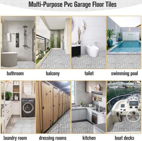 12PCS Modular Interlocking Drainage Flooring Tiles 12" x 12" Non-Slip Splicin... - Picture 6 of 7
