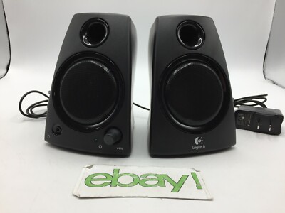 Genuine Logitech Z130 2 Piece Multimedia Stereo Speakers w/ Adapter - FREE S/H