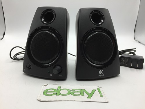 Genuine Logitech Z130 2 Piece Multimedia Stereo Speakers w/ Adapter - FREE S/H
