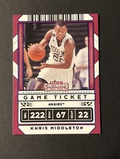 Khris Middleton 2020-21 Panini Contenders Game Ticket Blue Foil #24/99 