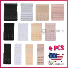 4Pcs Adjustable Bra Extender 2/3/4 Hooks with Elastic Underwear Strap Extension