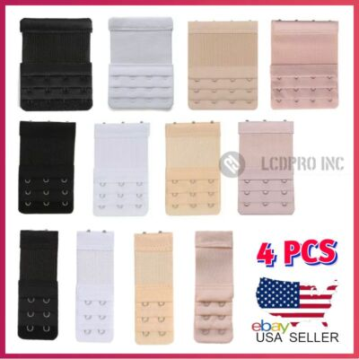 #ad #ad 4Pcs Adjustable Bra Extender 2 3 4 Hooks with Elastic Underwear Strap Extension $4.07