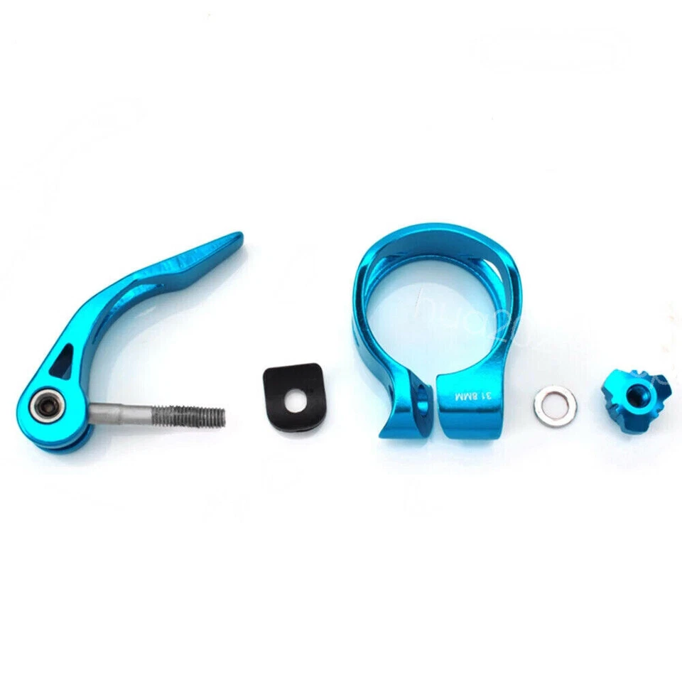 Tija de sillín de bicicleta MTB de aleación de liberación rápida abrazadera QR 27,2 mm ~ 31,6 mm clip de perno de tubo Foto 4 de 4