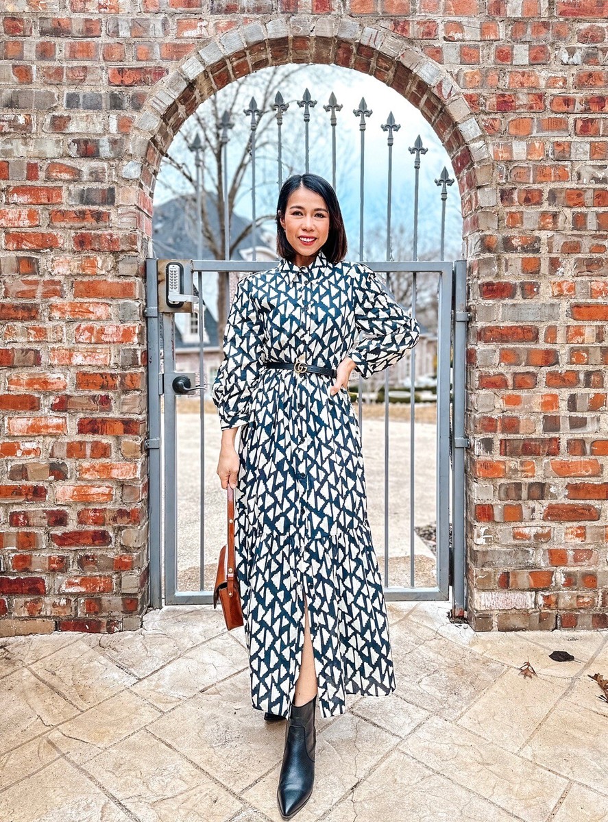 ZARA NWT WOMAN LONG PRINT COLLAR DRESS BLACK/ WHITE 2183/251 ALL SIZES |  eBay