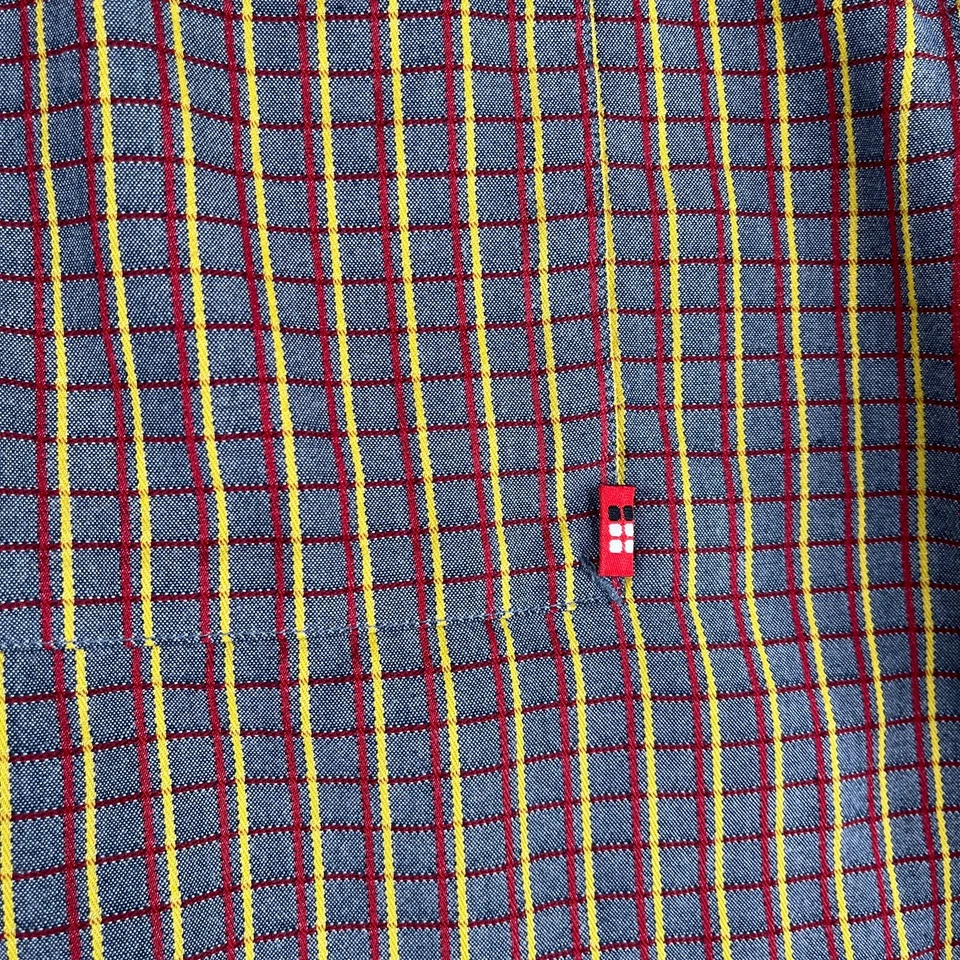 Ecko Complex Shirt 2XL Gray Colorful Check Casual Button Up Short Sleeve Mens - Image 3 of 4