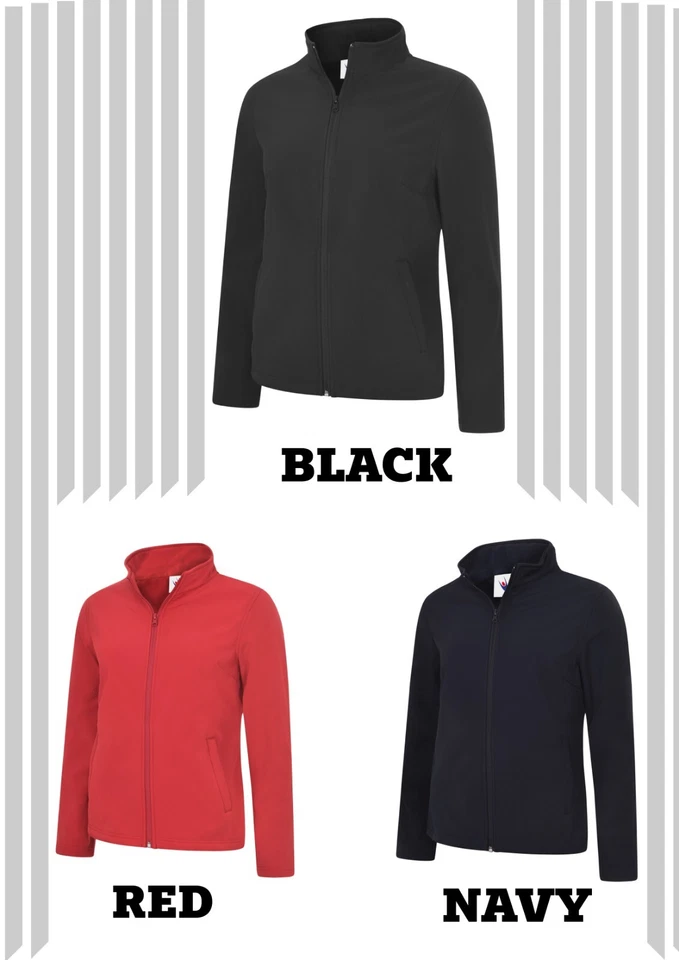 Uneek Ladies Classic Full Zip Soft Shell Waterproof Coat Jacket Breathable UC613 - Image 2 of 4