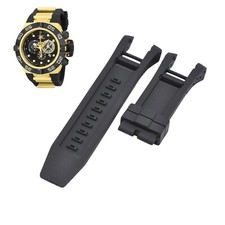 Subaqua 6583 33mm Black Rubber Watch Strap For Invicta