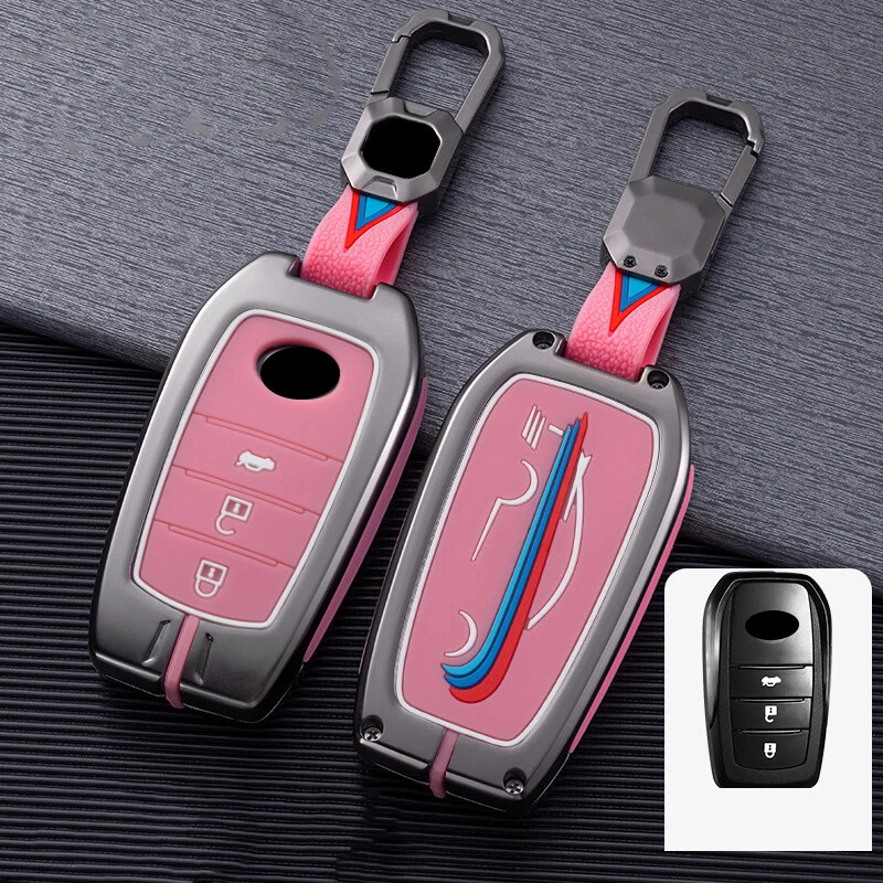 Para Toyota RAV4 Highlander Fortuner Corolla Aleación de Zinc Mando a Distancia Llave Estuche Cubierta Llavero Foto 4 de 4