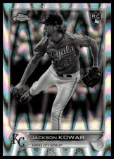 2022 Topps Chrome Sonic Jackson Kowar #188 Black & White RayWave