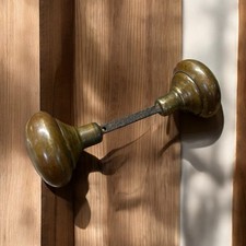 Antique Door Knob Metal Rusted Spindle Farmhouse Decor Rusty Primitive