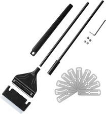 Algae Scraper for Glass Aquariums 24.4" Fish Tank Scraper with 10 Replaceable