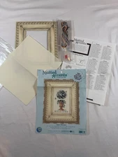 Matted Accents Cross Stitch Topiary Welcome Vintage Dimensions Flowers Kit