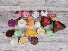 Vintage Kids Toy Play Food Lot 19 DESSERTS Fisher Price Plastic Rubber