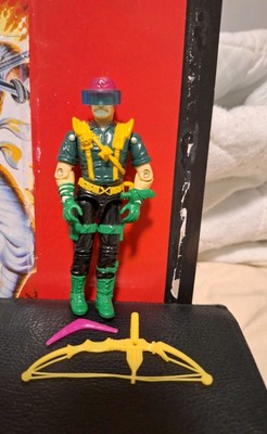 1991 GI JOE SKYMATE AIR COMMANDO GLIDER PILOT+ BOOMERANG, BOW, VISOR ARAH RARE