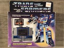 Vintage Transformers Deception G1 Soundwave Buzzsaw Complete In Box 1984
