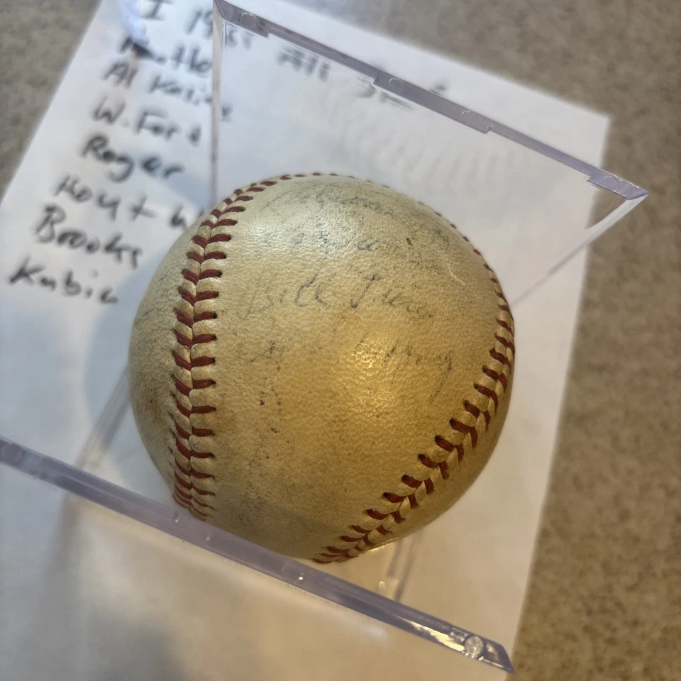 1961 AL All-Star Team Firmado Béisbol, Maris, Ford, Kaline, Mantle y más Foto 4 de 4