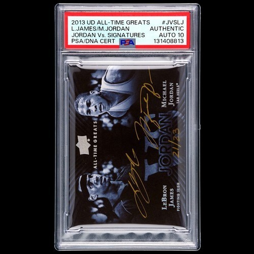 2013 UD All-Time Greats Lebron James Michael Jordan Vs Signatures 🔥 PSA 10 AUTO