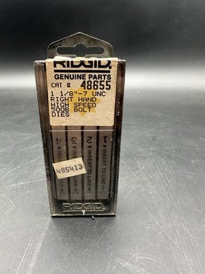 RIDGID 48655 Bolt Dies 1-1/8'' - 7 UNC RH High Speed Chasers 500B Bolt Dies