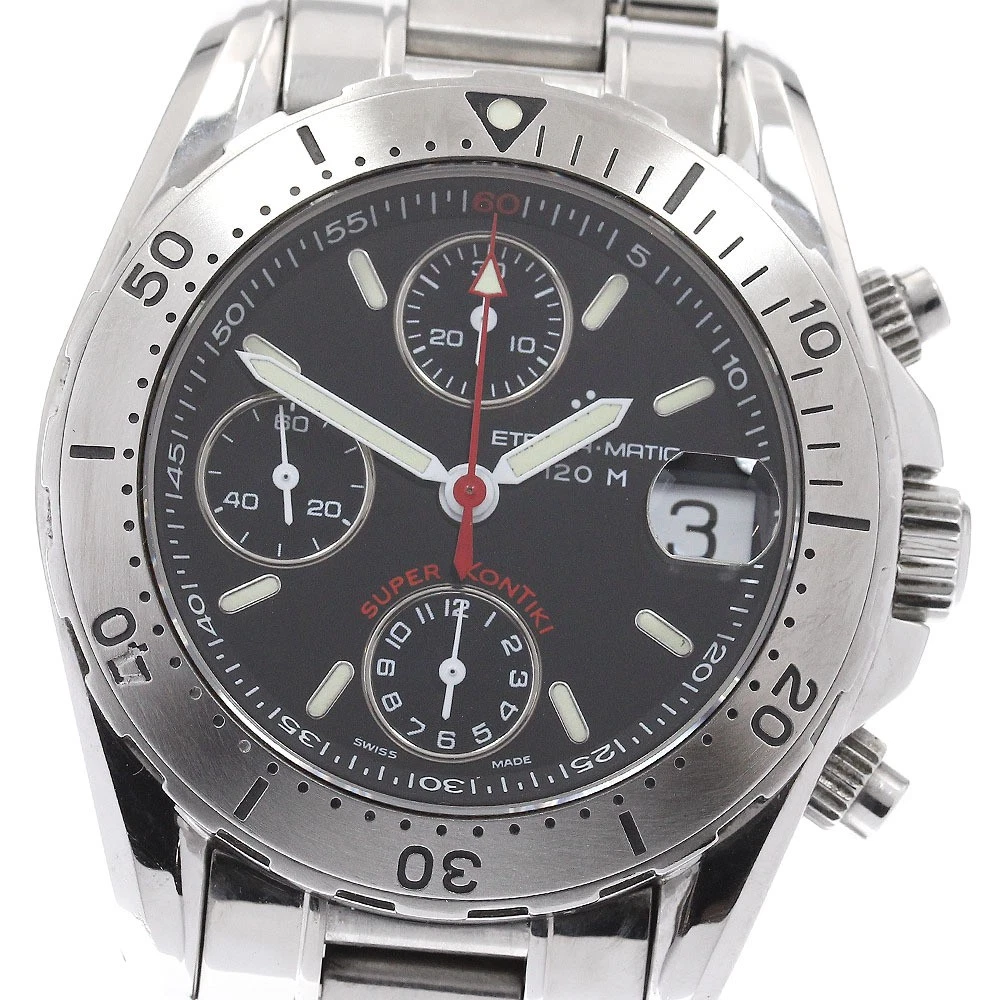△Eterna Kontiki 1100.47 デイト クォーツ メンズ腕時計 Eterna KonTiki Wristwatches for Men for sale | eBay