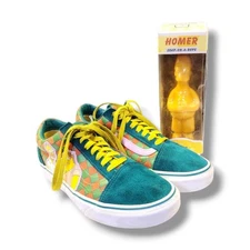 Vans x The Simpsons Old Skool Green 721355 Mows Tavern Skate Shoes M 8.5 W 10